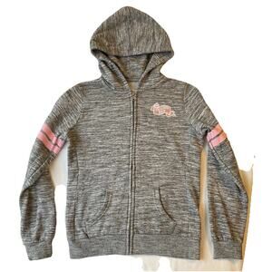 Reflex Kids Girls Hoodie 14 (L) Gray Unicorn Embroidery Glitter Full Zip Jacket